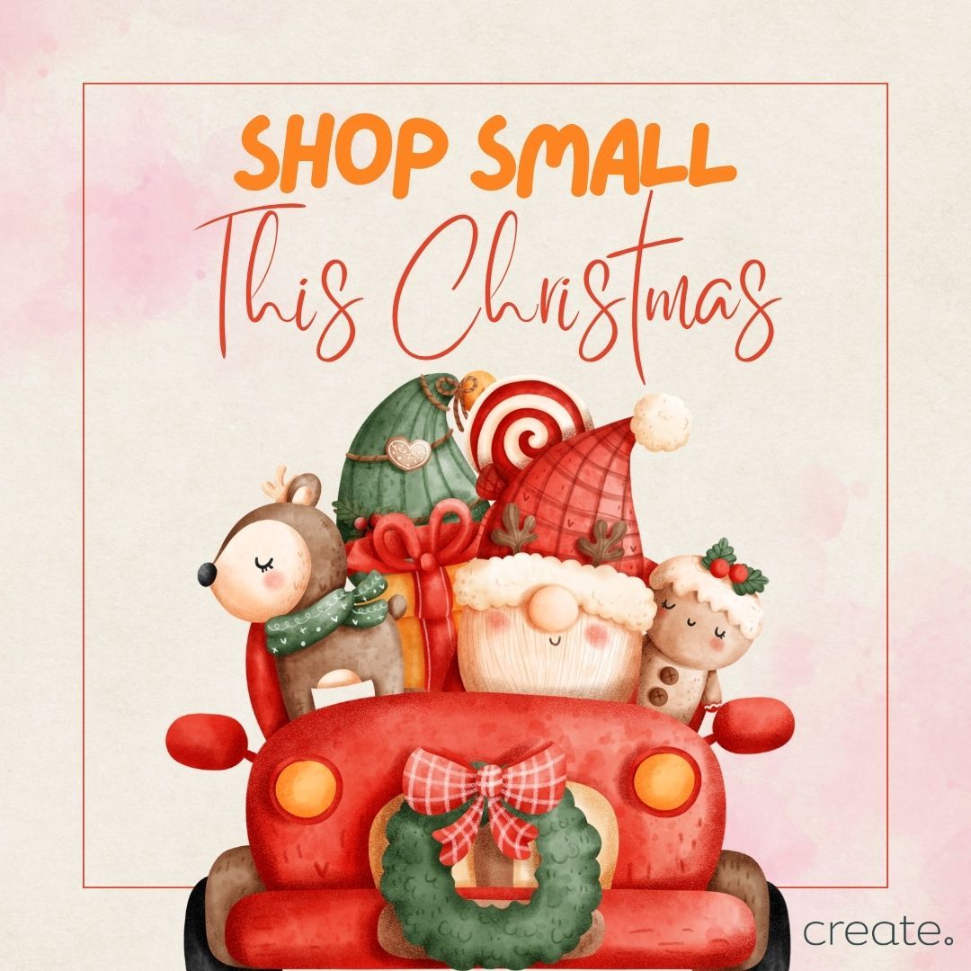 Shop small this christmas festive social media graphic