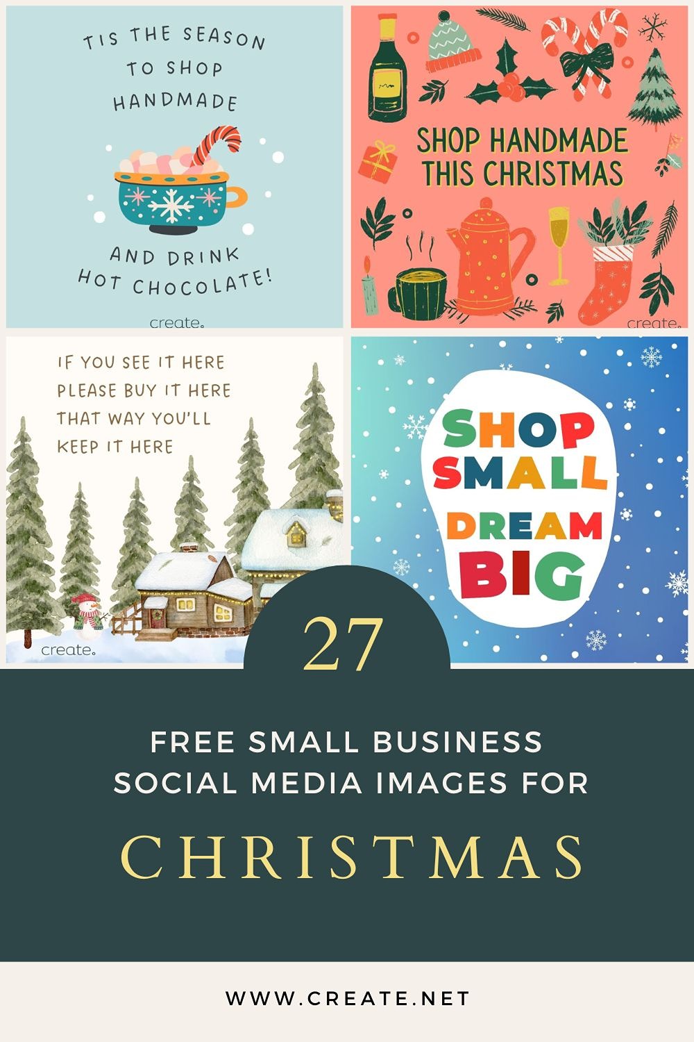 27 Free Social Media Images for supporting small businesses at Christmas