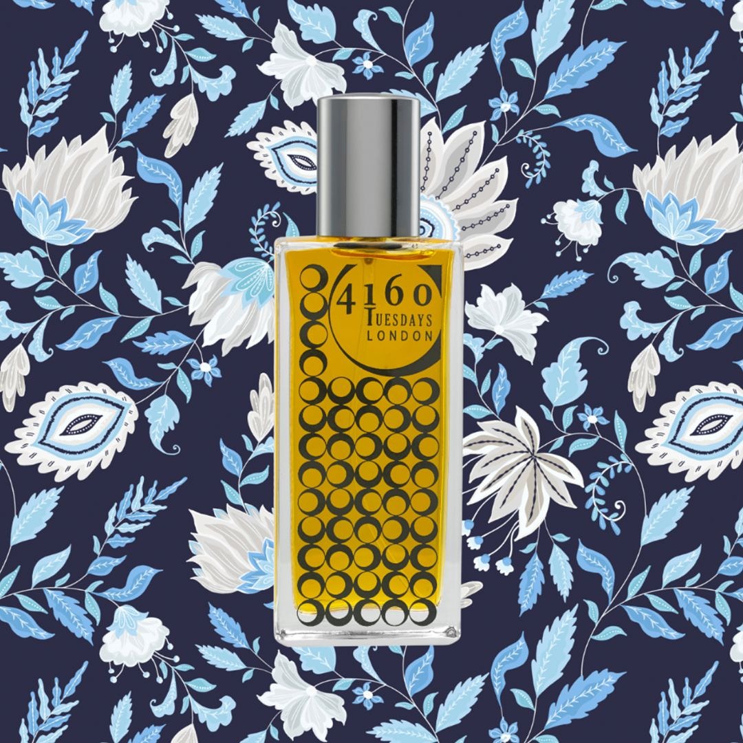 A clear bottle of perfume from 4160Tuesdays
