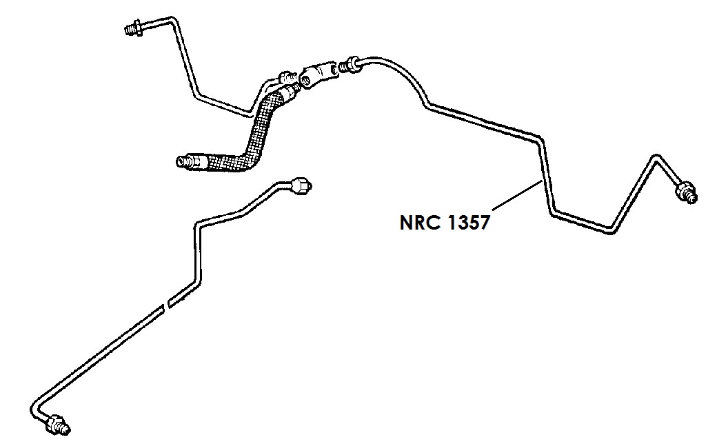 NRC 1357 - Brake Pipe, Connector to LH Rear Wheel Cylinder