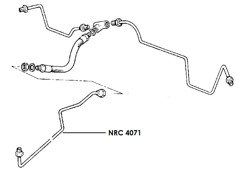 NRC 4071 - Brake Pipe, PDWA to Rear Flexible Hose