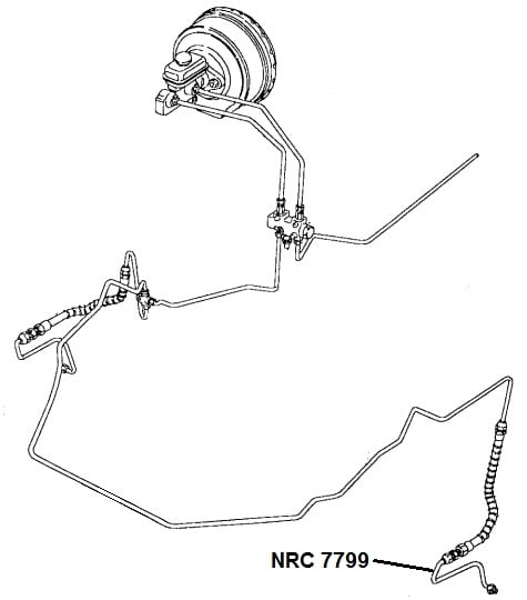 NRC 7799 - Brake Pipe, Hose to LH Caliper