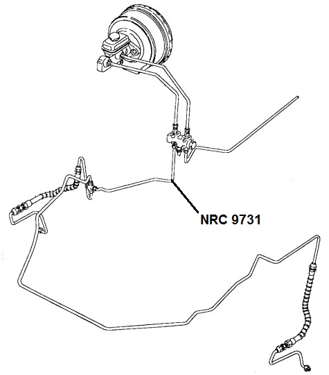 NRC 9731 - Brake Pipe, PDWA to 3-way Connector