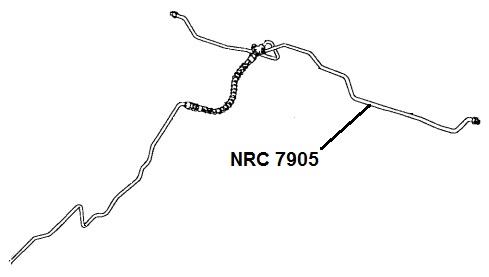 NRC 7905 - Brake Pipe, Connector to Rear LH Wheel Cylinder