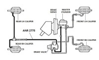 ANR 2775 STL - Brake Pipe, Brake Valve to Rear Hose, Steel Pipe and Alloy Unions