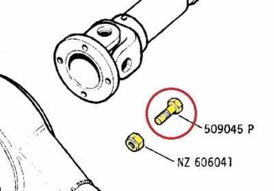509045 P - Special Bolt, Propeller Shaft to Differential or Gearbox