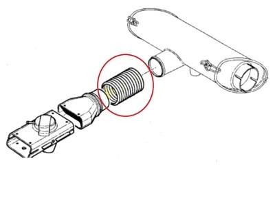 613519 - Hose, Hot Air Valve to Air Cleaner, 109 V8