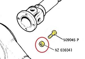 NZ 606041 - Self-locking Nut, Propeller Shaft to Differential or Gearbox