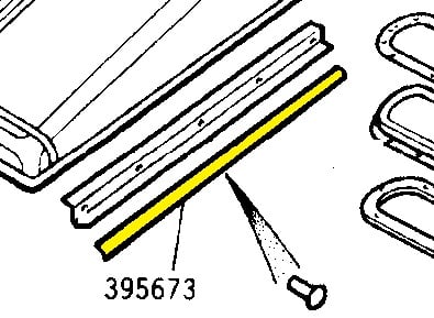 395673 - Door Seal, Top of Door Top