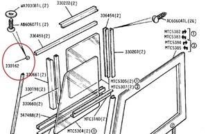 330162 - Rubber Buffer for Sliding Glass