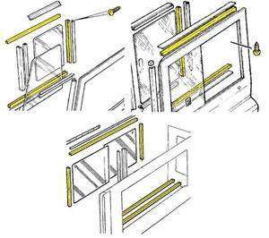 PSK 1226 - Complete Set of Window Glass Channels, Series 3, 109