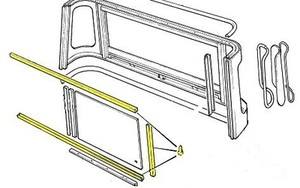 PSK 1229 - Window Channel Kit, Truck Cab, Early 90/110 Defender