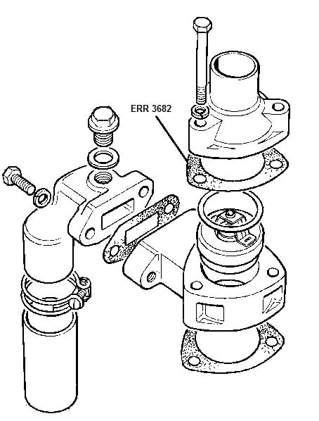 ERR 3682 - Gasket, Top of Thermostat Housing, 5 Bearing Engines
