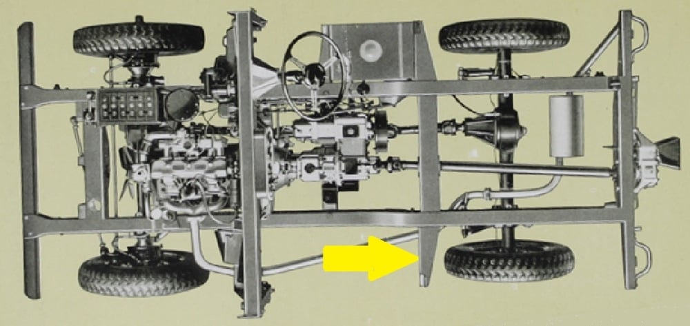PSK 3607 - Chassis Outrigger, Front of Rear Body, LH Side, 80