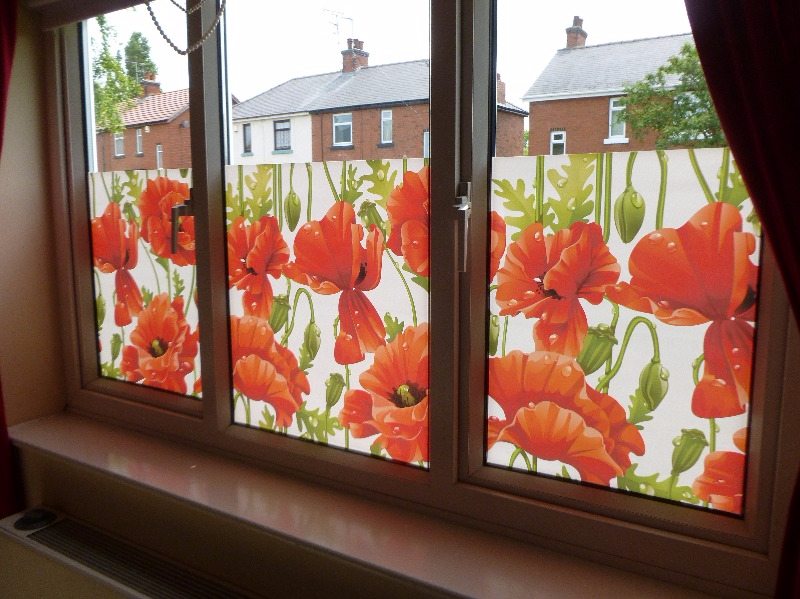 Window film Poppies