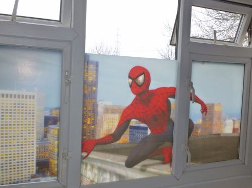 Window film Spiderman