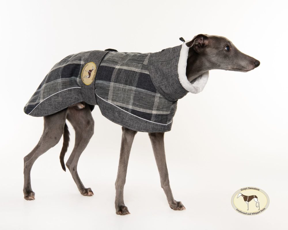 Ash Tweed Coat for Greyhounds
