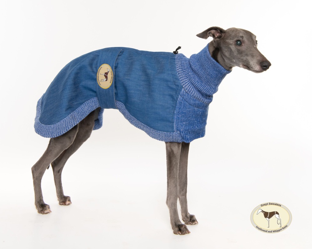Blue Denim/Knit Sweaters for Whippets
