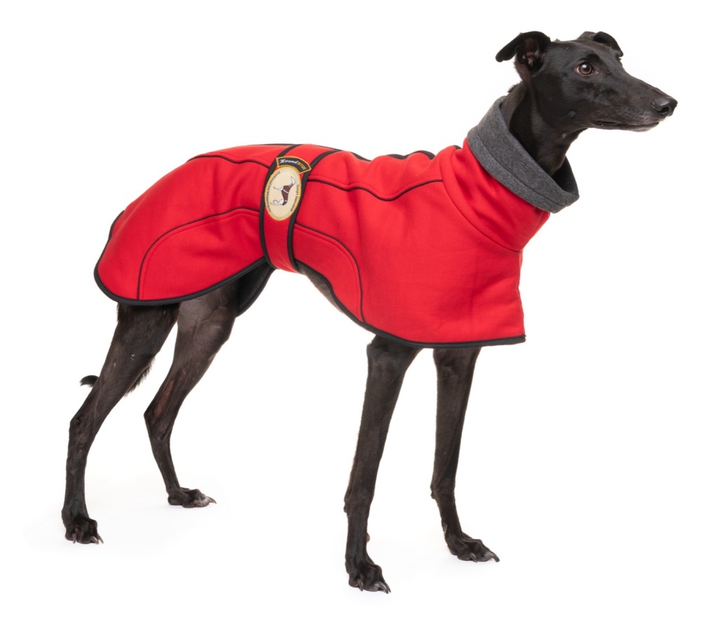 Scarlet Red Jersey Fleece for Greyhounds