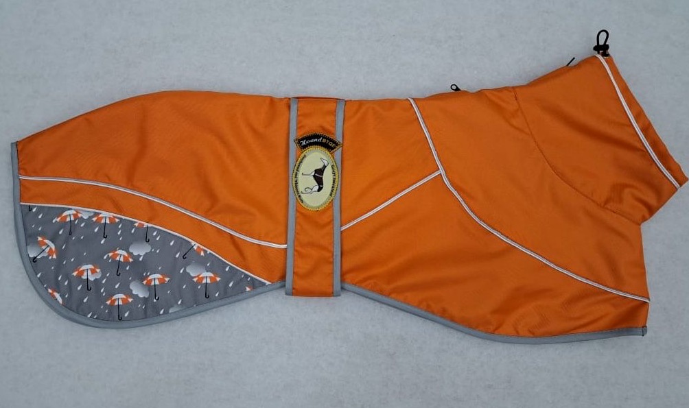 NEW IN! Orange Umbrella Print Rain Mac for Greyhounds