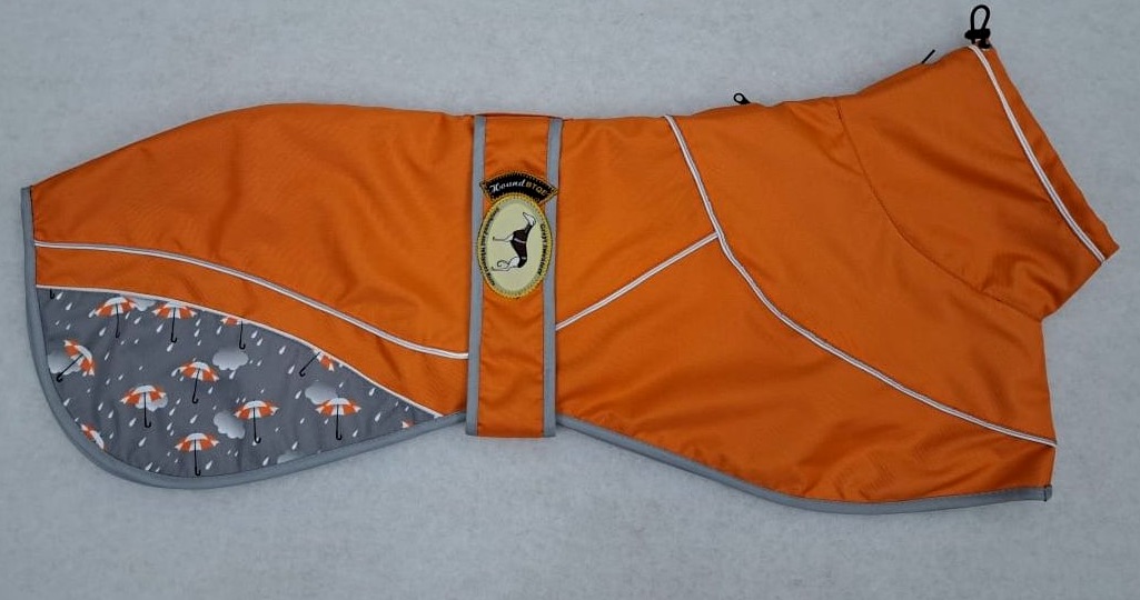 NEW IN! Orange Umbrella Print Rain Mac for Whippets