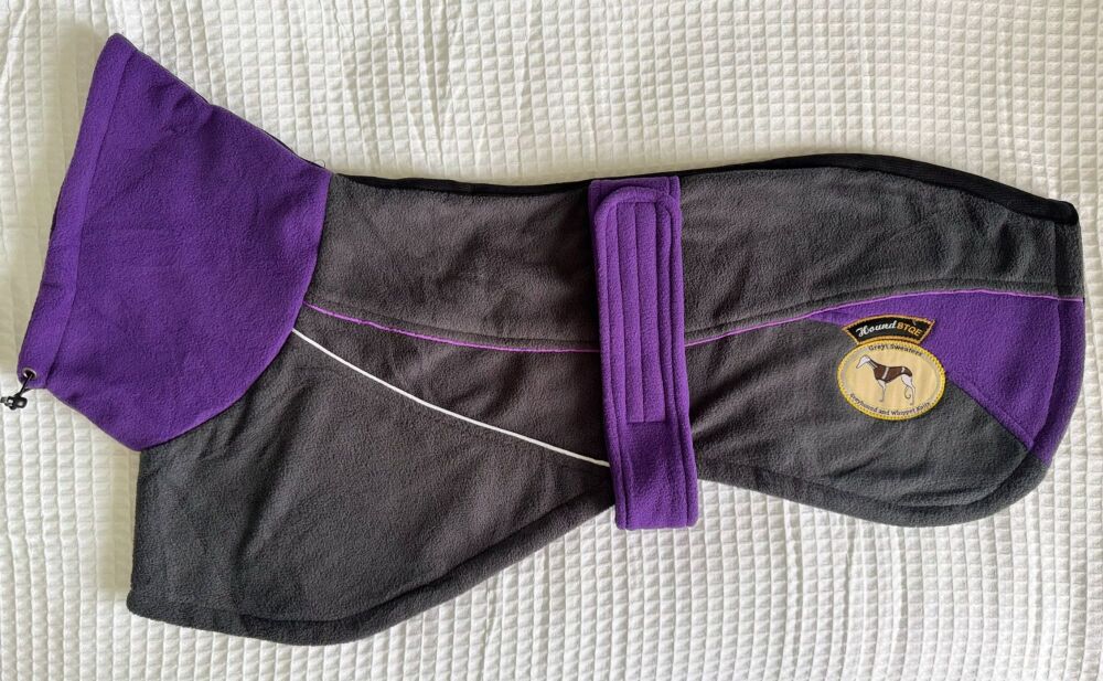 Purple/Slate Grey Polar Fleece for Greyhounds