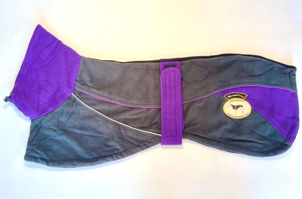 Purple/Slate Grey Polar Fleece for Greyhounds