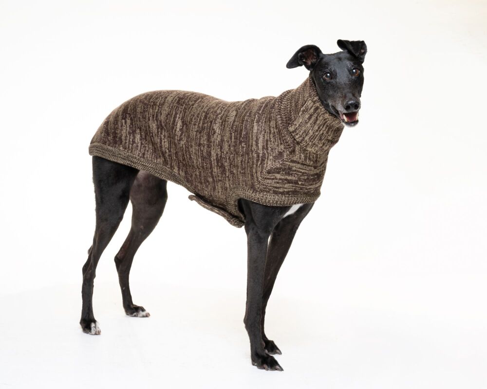 Brindle Knitted Sweater: Brown/Beige