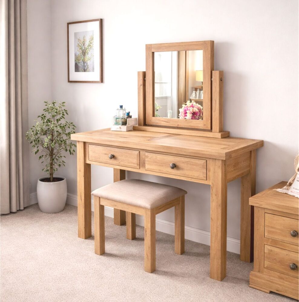 Dressing Table with Mirror & Stool
