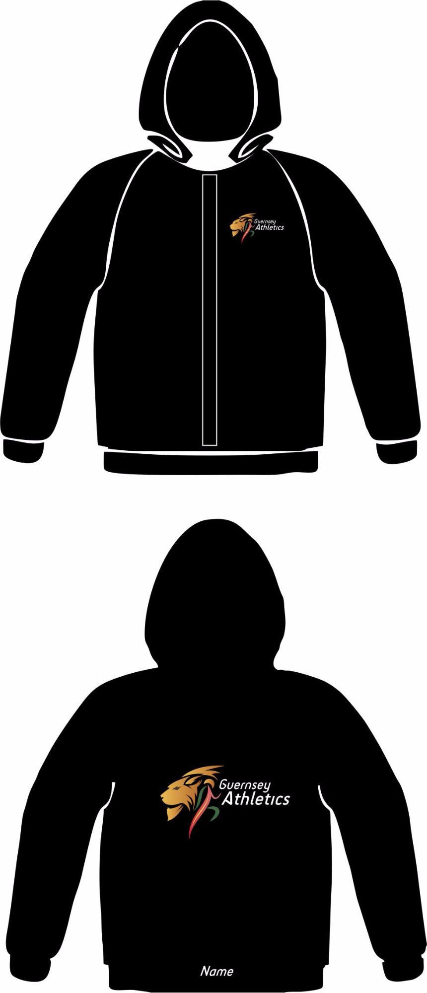 Women's Club Zoodie Black (Full Zip)