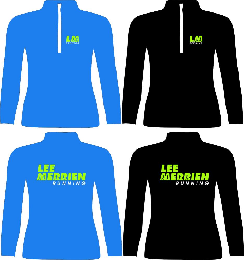 Lee Merrien Running 3 Qtr Zip Polyester Sweatshirt Adults