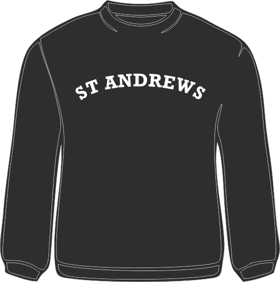 St Andrews Black Sweat Shirt