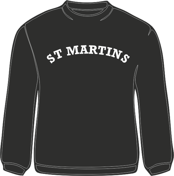 St Martins Black Sweat Shirt