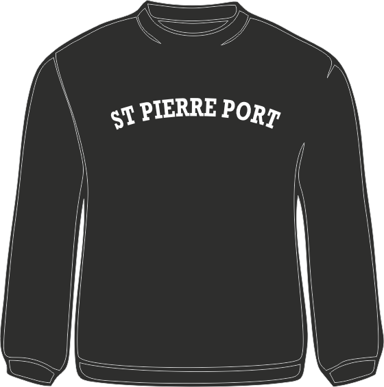 St Pierre Port Black Sweat Shirt