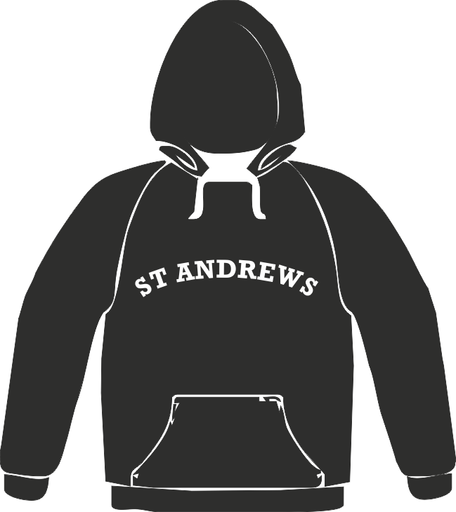 St Andrews Hood Black
