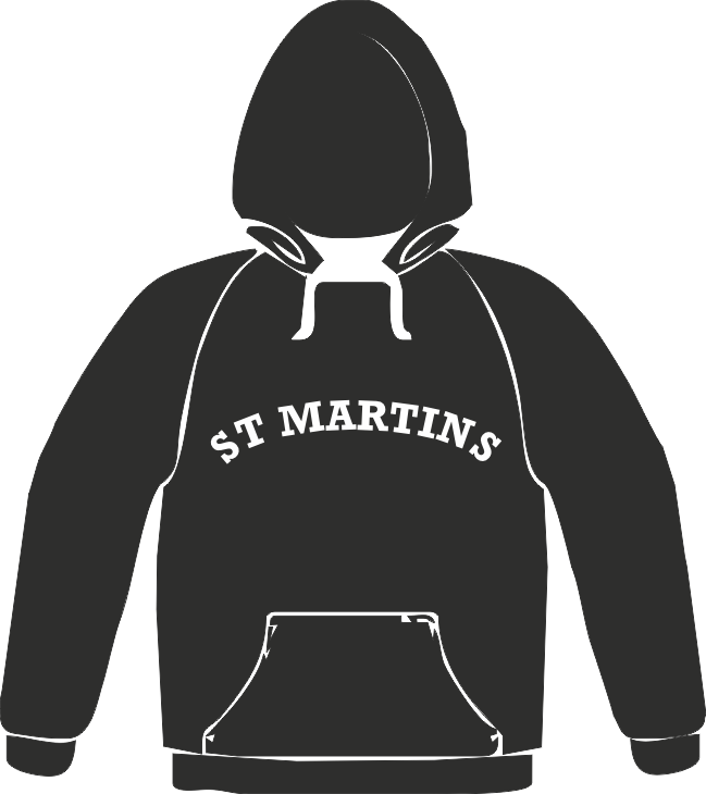 St Martins Hood Black