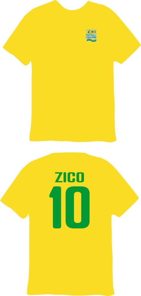 ZICO FOOTBALL COACHING YELLOW T-SHIRT