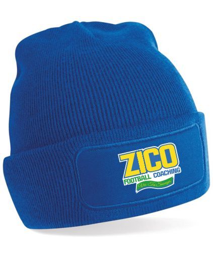 ZICO FOOTBALL COACHING BLUE BEANIE ADULT ONLY
