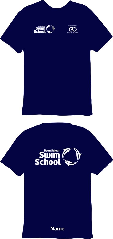 Beau Sejour Swim School Sports T-Shirt (NAVY)