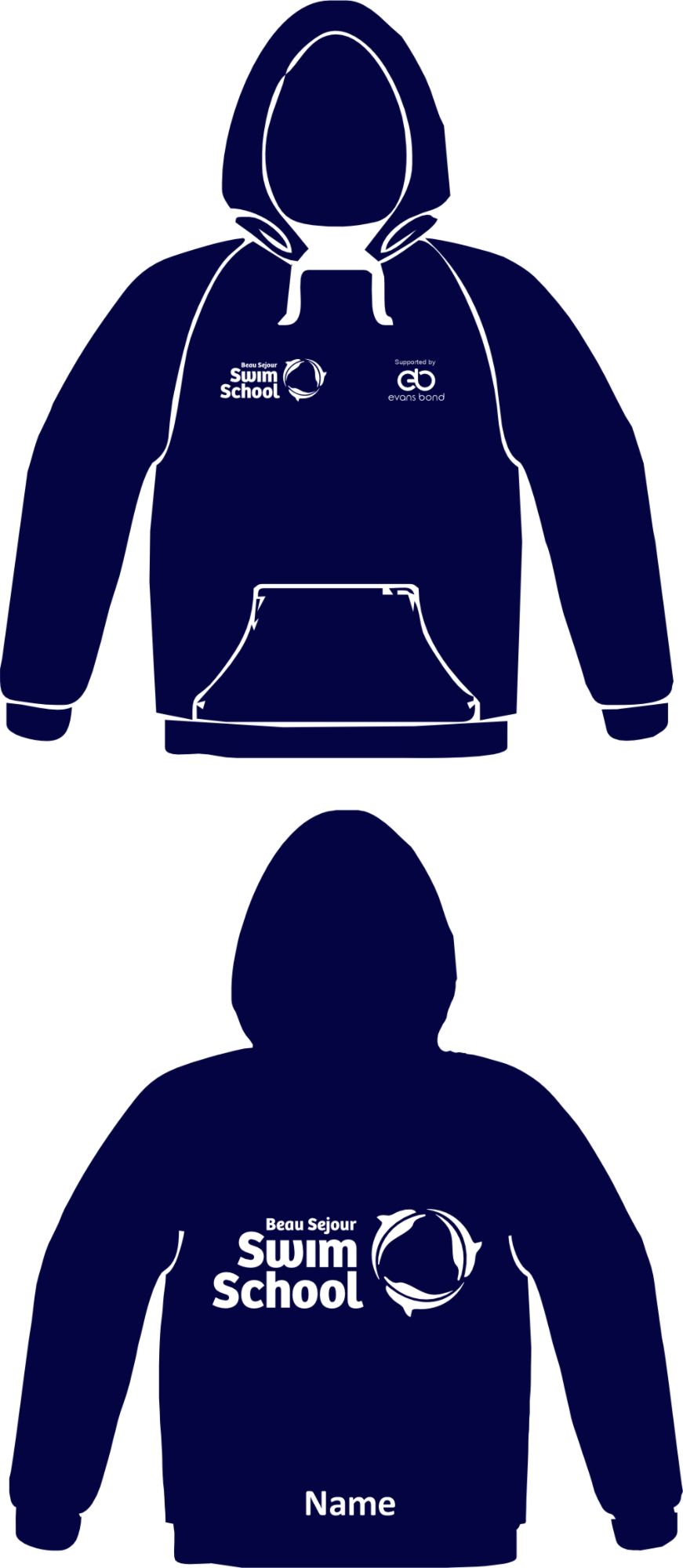 Beau Sejour Sports Polyester Hoodie (NAVY)