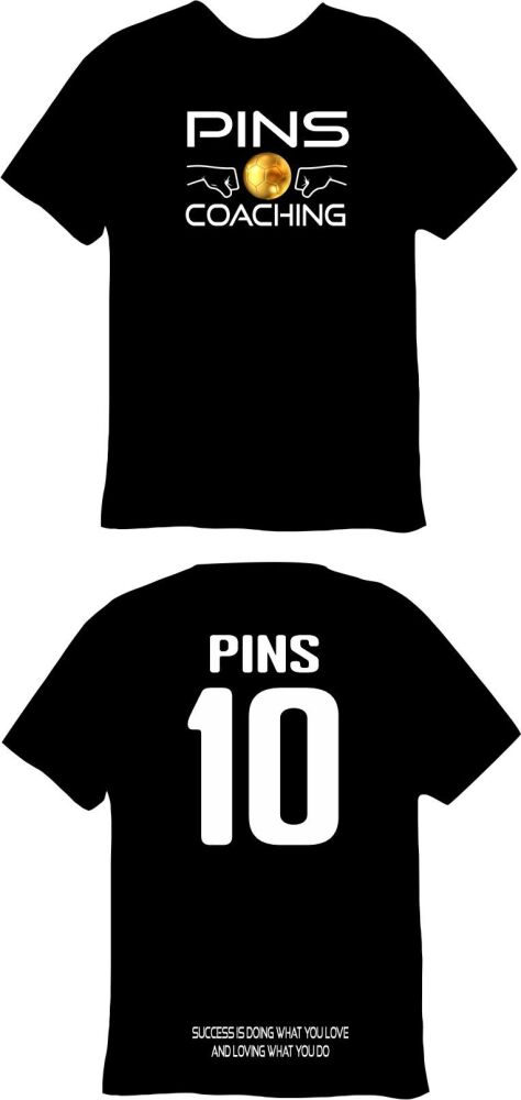 PINS COACHING FOOTBALL SHIRT BLACK