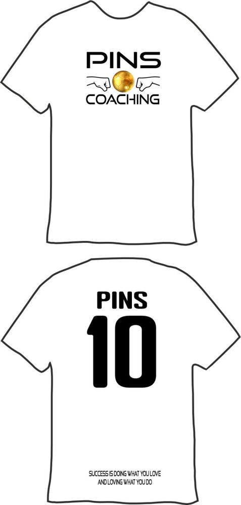 PINS COACHING FOOTBALL SHIRT WHITE