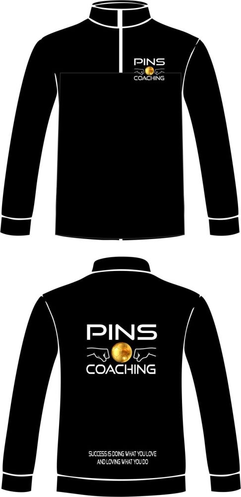 PINS COACHING 3 QTR ZIP SWEATSHIRT
