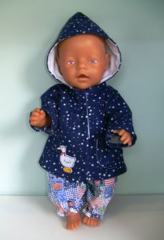 Doll's star print bathrobe
