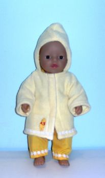 Doll's bathrobe for 12 inch high baby dolls