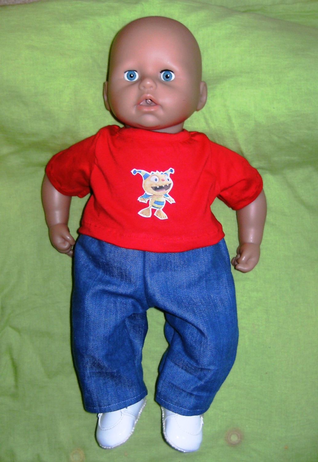 Doll's jeans and tee shirt for Baby George doll