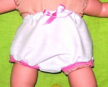 Panties to fit 12 inch baby dolls and 18 inch high Sindy doll and freinds