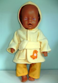 Doll's bathrobe for Baby Born boy and most 16 inch high baby boy dolls 