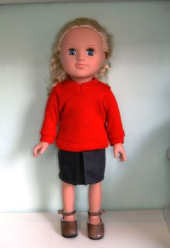 Doll's school uniform to fit 18 inch high Sindy and American Girl dolls