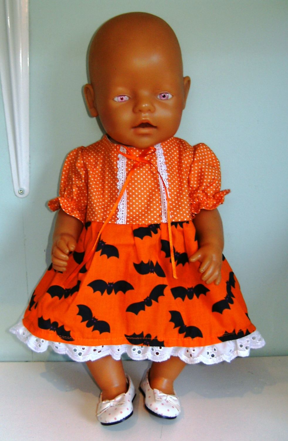 Doll's Halloween print dress to fit Baby Born Girl doll